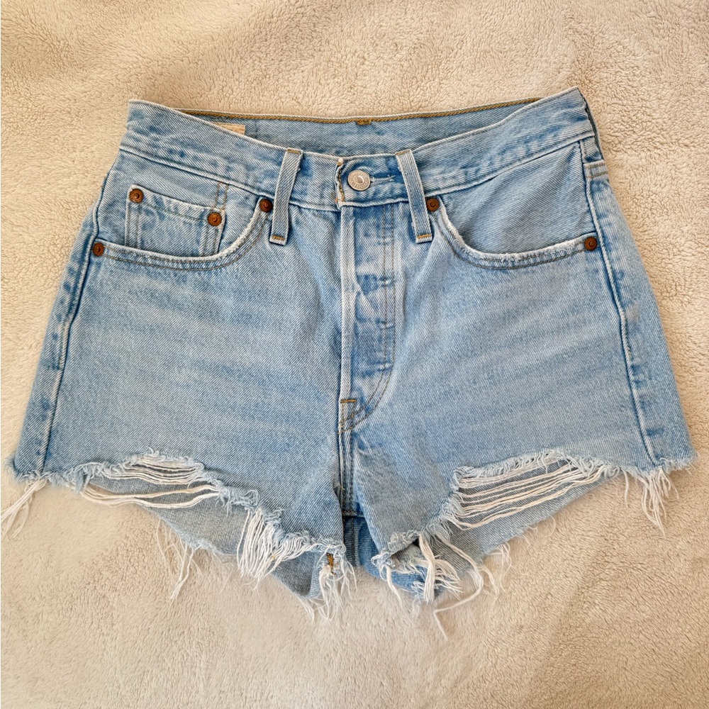 Levi's 501 Luxor Frayed Hem Jean Shorts